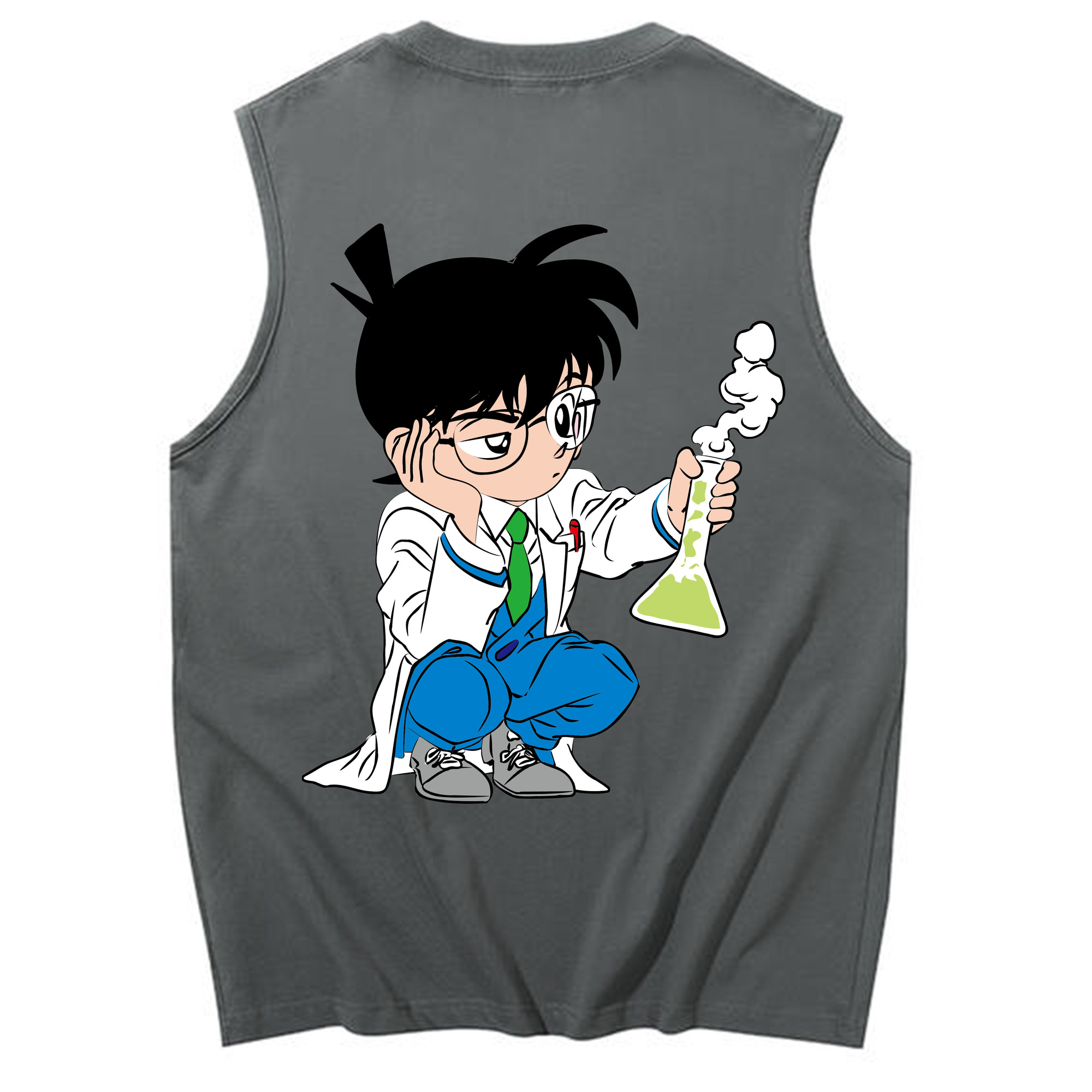 （画像用） 名探偵コナン 江戸川 コナン Detective Conan Conan Edogawa コットン100％タンクトップ（背面プリント）